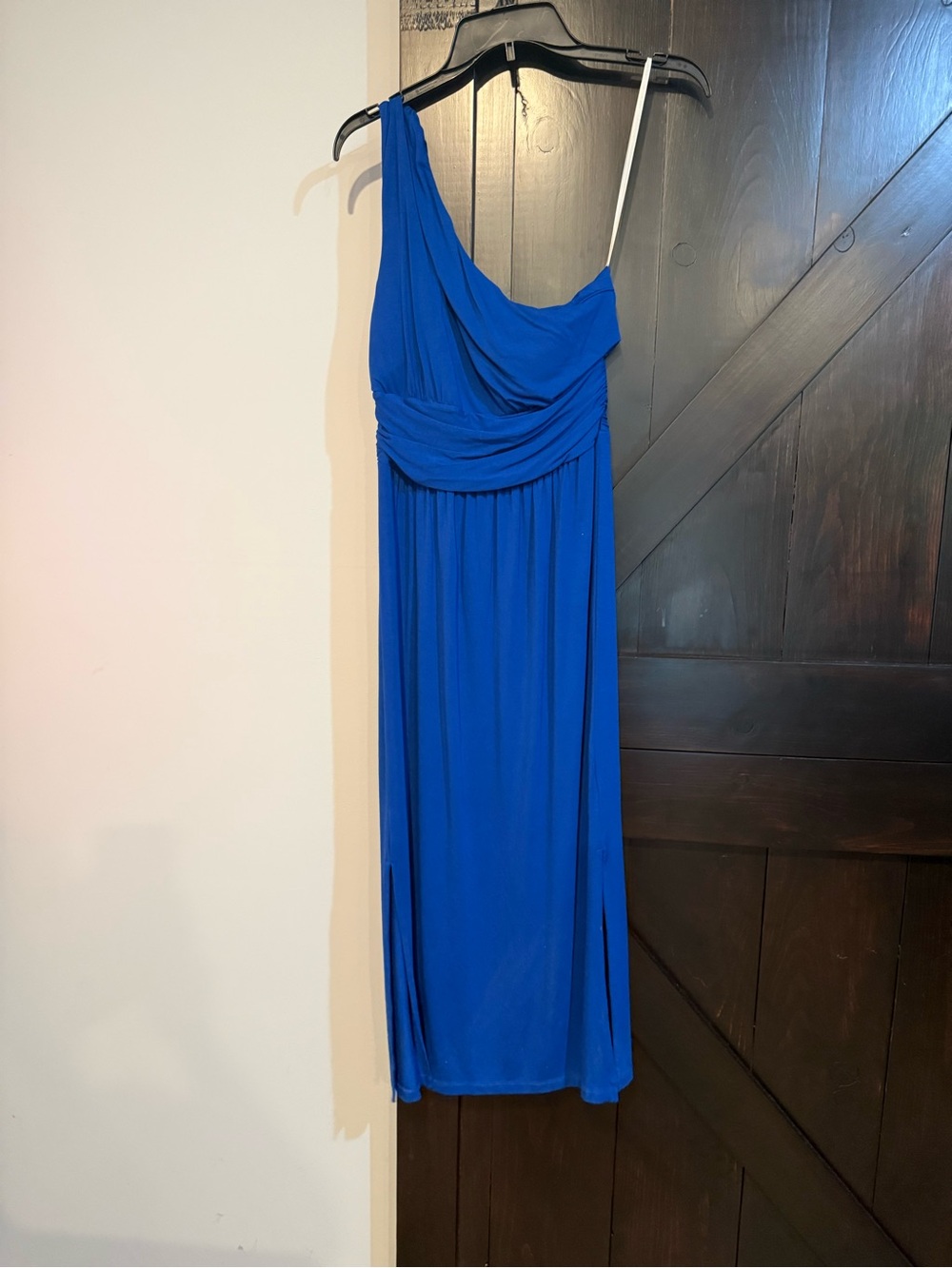 Lilly Pulitzer Royal Blue One-Shoulder Draped Evening Dress